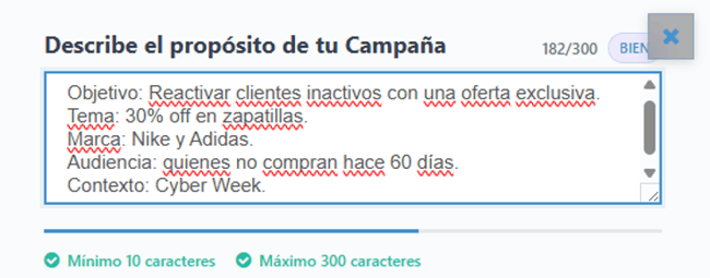  IA en el Editor de Campañas WoowUp
